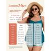 imageSummer Mae Women Plus Size Two Piece Tankini Swimsuits Flowy Bathing Suits Tummy Control Swimwear with ShortsOcean Blue