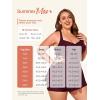 imageSummer Mae Women Plus Size Two Piece Tankini Swimsuits Flowy Bathing Suits Tummy Control Swimwear with ShortsPlum