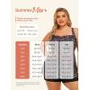 imageSummer Mae Women Plus Size Two Piece Tankini Swimsuits Flowy Bathing Suits Tummy Control Swimwear with ShortsStar Whole Sky