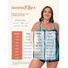 imageSummer Mae Women Plus Size Two Piece Tankini Swimsuits Flowy Bathing Suits Tummy Control Swimwear with ShortsWatercolor Flowing Water