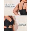 imageSummer Mae Womens Plus Size One Piece Swim Dress Floral Cutout Swimsuits VNeck Bathing Suit with SkirtBlack