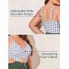 imageSummer Mae Womens Plus Size One Piece Swim Dress Floral Cutout Swimsuits VNeck Bathing Suit with SkirtGrid