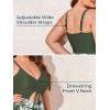 imageSummer Mae Womens Plus Size One Piece Swim Dress Floral Cutout Swimsuits VNeck Bathing Suit with SkirtLeaf Waltz