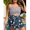 imageSummer Mae Womens Plus Size One Piece Swim Dress Floral Cutout Swimsuits VNeck Bathing Suit with SkirtMagnolia Garden