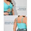imageSummer Mae Womens Plus Size One Piece Swim Dress Floral Cutout Swimsuits VNeck Bathing Suit with SkirtUmbral Leaf Conopy