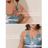 imageSummer Mae Womens Plus Size Tankini Cutout Two Piece SwimsuitColor Block Flowy Tummy Control 2025 Bathing Suits with ShortsCluster of Lily Fragrance