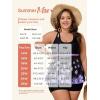 imageSummer Mae Womens Plus Size Tankini Cutout Two Piece SwimsuitColor Block Flowy Tummy Control 2025 Bathing Suits with ShortsPurple Snowflakes