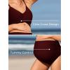 imageSummer Mae Maternity Criss Cross Bikini Swimsuits High Waist String Floral Bathing Suit Two Piece Pregnancy SwimwearWine Red