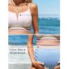 imageSummer Mae Maternity High Waisted Bikini Swimsuit TwoPiece VWire Bathing Suit Color Block Pregnancy SwimwearBlue