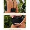 imageSummer Mae Maternity Ribbed High Waist Swimsuit Crop Top Bikini Bathing Suit High Cut Two Piece Pregnancy SwimwearBlack