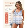 imageSummer Mae Maternity Ribbed High Waist Swimsuit Crop Top Bikini Bathing Suit High Cut Two Piece Pregnancy SwimwearDeep Green