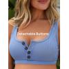 imageSummer Mae Maternity Ribbed High Waist Swimsuit Crop Top Bikini Bathing Suit High Cut Two Piece Pregnancy SwimwearLight Blue