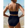 imageSummer Mae Maternity Ribbed High Waist Swimsuit Crop Top Bikini Bathing Suit High Cut Two Piece Pregnancy SwimwearNavy