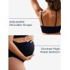 imageSummer Mae Maternity Ribbed High Waist Swimsuit Crop Top Bikini Bathing Suit High Cut Two Piece Pregnancy SwimwearNavy