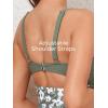 imageSummer Mae Maternity Cutout One Piece Swimsuit Twist Front CrissCross Bathing Suit High Waisted Pregnancy SwimwearGarden Veil Bliss