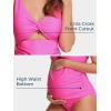 imageSummer Mae Maternity Cutout One Piece Swimsuit Twist Front CrissCross Bathing Suit High Waisted Pregnancy SwimwearHot Pink