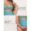 imageSummer Mae Maternity Cutout One Piece Swimsuit Twist Front CrissCross Bathing Suit High Waisted Pregnancy SwimwearOcean Blue