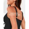 imageSummer Mae Maternity One Piece Swimsuit Scalloped Cutout Pregnancy Bathing Suit Ruched High Waisted Swimwear Black 16