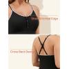 imageSummer Mae Maternity Swimsuit One Piece Bathing Suit Button Neck Cross BackBlack Shell Stitched