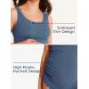 imageSummer Mae Scalloped Maternity Swimsuit One Piece Ribbed Bathing Suit Cutout Ruched Pregnancy Swimwear Tie BackBaby Blue