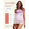 imageSummer Mae Maternity Swimsuit One Piece One Shoulder Ribbed Pregnancy Bathing SuitPine Green