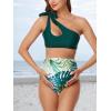 imageSummer Mae Maternity TwoPiece Swimsuit Bikini Set Cutout One Shoulder Bathing Suit Tie Side Pregnancy Swimwear Delicate Foliage Large