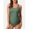 imageSummer Mae Nursing OnePiece Maternity Swimsuit Breastfeeding Swimsuit Pregnancy Swimwear Green Large