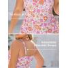 imageSummer Mae Plus Size Swimsuit for Women One Piece Swim Dress Tummy Control Bathing Suit with Flowy Skirt Modest SwimwearRomantic Flower Clusters