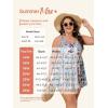 imageSummer Mae Plus Size Swimsuit for Women with Tie Two Piece Tummy Control Tankini Flowy Bathing Suit 2025 Swim Dress ShortsYellow Palm Leaves