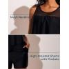 imageSummer Mae Womens Mesh Tankini Swimsuit Layered Bathing Suit Ruffle Two Piece Tummy Control Sporty Pockets ShortsBlack