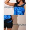 imageSummer Mae Womens Mesh Tankini Swimsuit Layered Bathing Suit Ruffle Two Piece Tummy Control Sporty Pockets ShortsBlue Universe