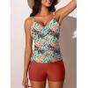 imageSummer Mae Womens Modest Tankini Swimsuits with Shorts 2025 Tummy Control Bathing Suits with Side Pockets SwimwearBloom Shadow