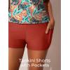 imageSummer Mae Womens Modest Tankini Swimsuits with Shorts 2025 Tummy Control Bathing Suits with Side Pockets SwimwearBloom Shadow