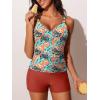 imageSummer Mae Womens Modest Tankini Swimsuits with Shorts 2025 Tummy Control Bathing Suits with Side Pockets SwimwearBloom Shadow