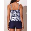 imageSummer Mae Womens Modest Tankini Swimsuits with Shorts 2025 Tummy Control Bathing Suits with Side Pockets SwimwearCerulean Whisper