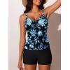 imageSummer Mae Womens Modest Tankini Swimsuits with Shorts 2025 Tummy Control Bathing Suits with Side Pockets SwimwearInk Myst