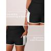 imageSummer Mae Womens Tankini Swimsuits Ruched Tummy Control Bathing Suits Two Piece Swimwear with Sporty Shorts 2025Black