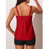 imageSummer Mae Womens Tankini Swimsuits with Shorts Ruffled Tummy Control Bathing Suits Modest 2025 SwimwearRuby