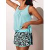 imageSummer Mae Blouson Womens Tankini Swimsuits with Shorts Tummy Control Bathing Suits Side Pockets 2025Black Background Floral