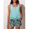 imageSummer Mae Blouson Womens Tankini Swimsuits with Shorts Tummy Control Bathing Suits Side Pockets 2025Black Background Floral