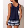imageSummer Mae Blouson Womens Tankini Swimsuits with Shorts Tummy Control Bathing Suits Side Pockets 2025Geometric Arrow Print