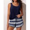 imageSummer Mae Blouson Womens Tankini Swimsuits with Shorts Tummy Control Bathing Suits Side Pockets 2025Geometric Arrow Print