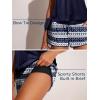 imageSummer Mae Blouson Womens Tankini Swimsuits with Shorts Tummy Control Bathing Suits Side Pockets 2025Geometric Arrow Print