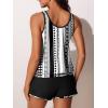 imageSummer Mae Blouson Womens Tankini Swimsuits with Shorts Tummy Control Bathing Suits Side Pockets 2025Geometric Chain Polka Dots
