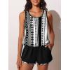 imageSummer Mae Blouson Womens Tankini Swimsuits with Shorts Tummy Control Bathing Suits Side Pockets 2025Geometric Chain Polka Dots