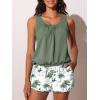 imageSummer Mae Blouson Womens Tankini Swimsuits with Shorts Tummy Control Bathing Suits Side Pockets 2025Green Shadow