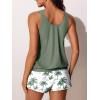 imageSummer Mae Blouson Womens Tankini Swimsuits with Shorts Tummy Control Bathing Suits Side Pockets 2025Green Shadow