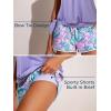 imageSummer Mae Blouson Womens Tankini Swimsuits with Shorts Tummy Control Bathing Suits Side Pockets 2025Powder Blue Floral