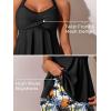 imageSummer Mae Halter Tankini Swimsuits for Women 2025 Tummy Control 2 Piece Bathing Suit High Waisted Swimwear with ShortsBlack Coconut Shadow