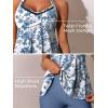 imageSummer Mae Halter Tankini Swimsuits for Women 2025 Tummy Control 2 Piece Bathing Suit High Waisted Swimwear with ShortsBlue Flower